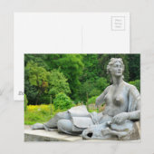 Bronze standbeeld-vrouw briefkaart (Voorkant / Achterkant)