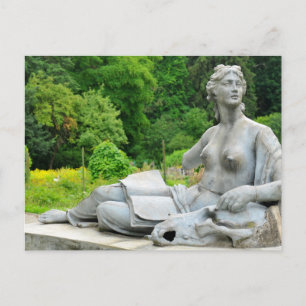 Bronze standbeeld-vrouw briefkaart