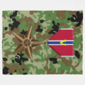 BRONZE STAR met V voor VALOR Fleece Deken (Voorkant (Horizontaal))