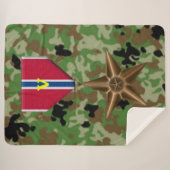 BRONZE STAR met V voor VALOR Sherpa Deken (Voorkant (horizontaal))