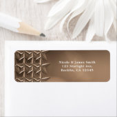 Bronze Stars & Elegant Bokeh Lights Uitnodiging Etiket (Insitu)