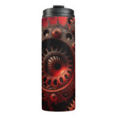 Bronze Steampunk Mandelbrot Fractal Thermosbeker (Voorkant)