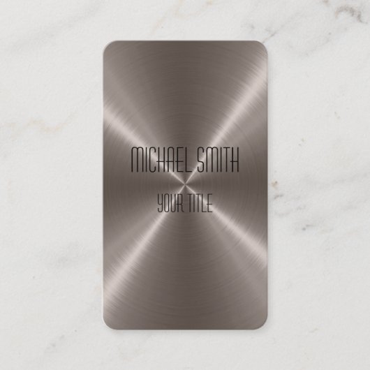 Bronze Steel Metal Visitekaartje (Voorkant)