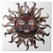 Bronze Sun Fractal Tegeltje (Voorkant)