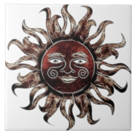 Bronze Sun Fractal Tegeltje