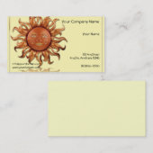 Bronze Sun op Cream Background Visitekaartje (Voorkant / Achterkant)