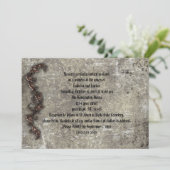 Bronze Thorn Rozen Gothic Steampunk Wedding Kaart (Staand voorkant)