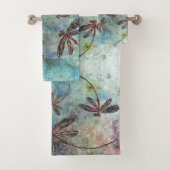Bronze Tipped Dragonflies Magical Sky Bad Handdoek (Insitu)