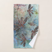 Bronze Tipped Dragonflies Magical Sky Bad Handdoek (Handdoek)