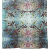 Bronze Tipped Dragonflies Magical Sky Douchegordijn (Voorkant)