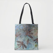 Bronze Tipped Dragonflies op een magische hemel Tote Bag (Voorkant)