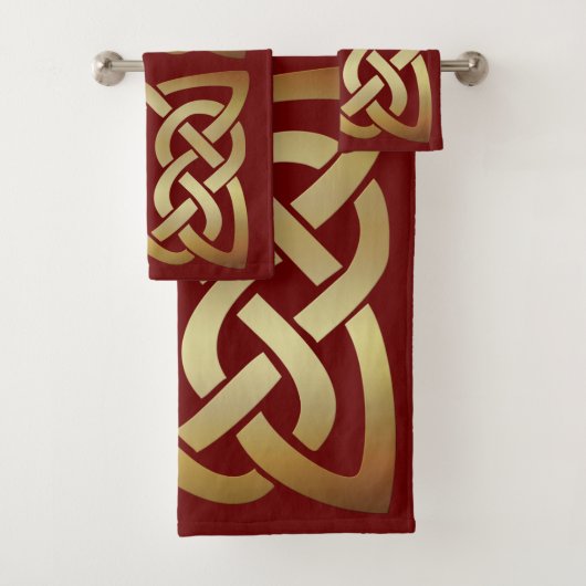 Bronze Tone Celtic Knot Bad Handdoek (Insitu)