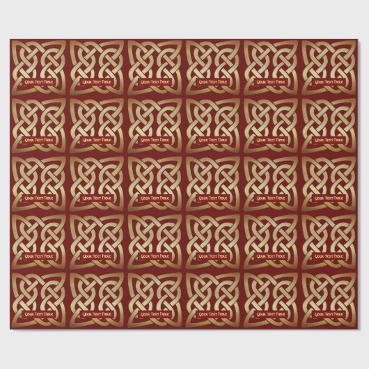 Bronze Tone Celtic Knot Cadeaupapier (Vlak)
