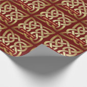 Bronze Tone Celtic Knot Cadeaupapier (Hoek)