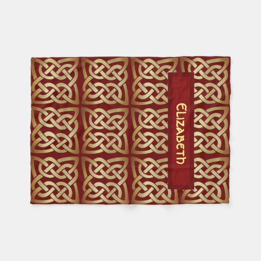 Bronze Tone Celtic Knot Fleece Deken (Voorkant (Horizontaal))