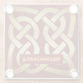 Bronze Tone Celtic Knot Glazen Onderzetter (Achterkant)
