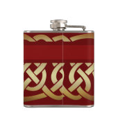 Bronze Tone Celtic Knot Heupfles (Achterkant)