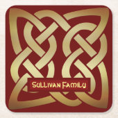 Bronze Tone Celtic Knot Kartonnen Onderzetters (Voorkant)