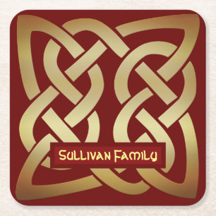 Bronze Tone Celtic Knot Kartonnen Onderzetters