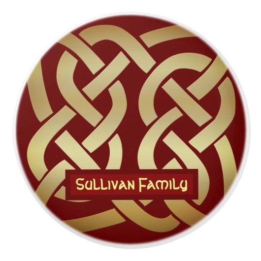 Bronze Tone Celtic Knot Keramische Knop (Voorkant)