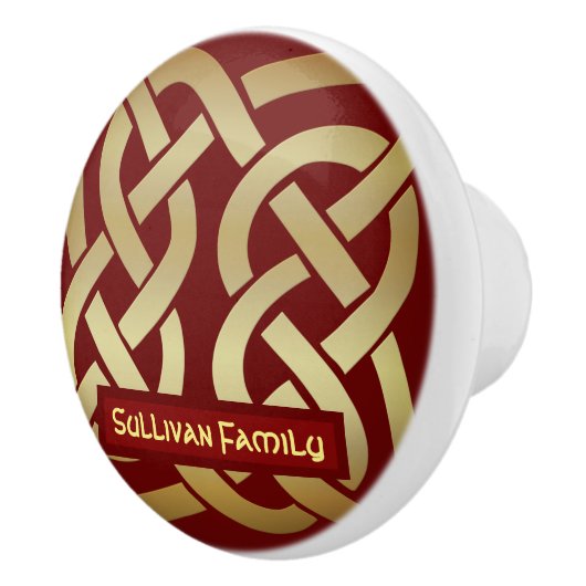 Bronze Tone Celtic Knot Keramische Knop (Rechts)