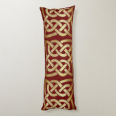 Bronze Tone Celtic Knot Lichaamskussen (Achterkant (Verticaal))