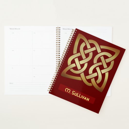 Bronze Tone Celtic Knot Planner (Display)