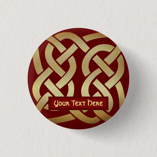 Bronze Tone Celtic Knot Ronde Button 3,2 Cm (Voorkant)