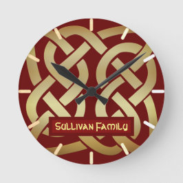 Bronze Tone Celtic Knot Ronde Klok