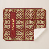 Bronze Tone Celtic Knot Sherpa Deken (Voorkant (horizontaal))