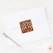 Bronze Tone Celtic Knot Vierkante Sticker (Envelop)