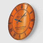 Bronze Wedding Jubileum (personaliseren) Grote Klok (Hoek)