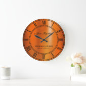 Bronze Wedding Jubileum (personaliseren) Grote Klok (Huis)