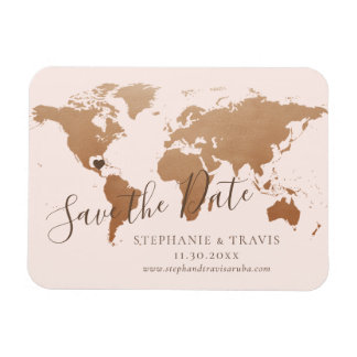 Bronze Wereldkaart van het Weddenschap van de Best Magneet