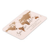 Bronze Wereldkaart van het Weddenschap van de Best Magneet (Linkerzijde)