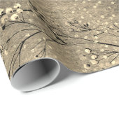 Bronze Winter Dusk Sky Gold Berries & Snowfall Cadeaupapier (Rol Hoek)