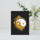 Bronze Yin Yang Briefkaart (Staand voorkant)
