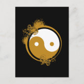 Bronze Yin Yang Briefkaart (Voorkant)