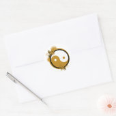 Bronze Yin Yang Ronde Sticker (Envelop)