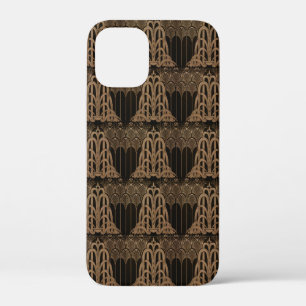 Bronze, zwart, art deco, art nouveau, floral, patr Case-Mate iPhone case