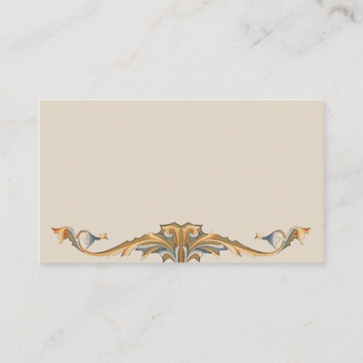 Bronzed Victoriaans Flourish Visitekaartje (Achterkant)