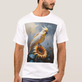 Bronzefallow Cockatiel Oil Painting | dromerig T-shirt (Voorkant)