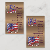 Bronzen Amerikaans USA Maak je Eigen Visitekaartje (Voorkant / Achterkant)