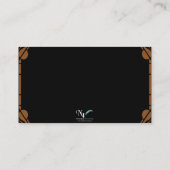 Bronzen Art Deco Peacock en Bloemen Weddi Plaatska Plaatskaartje (Achterkant)