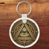 Bronzen Astrolabe Oog Sleutelhanger (Voorkant)
