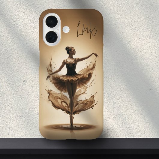 Bronzen Ballerina Spetters Aangepaste Initialen Ba Case-Mate iPhone Case