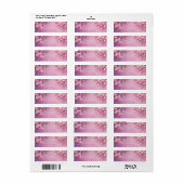 Bronzen Blad Violet Waterverf Kersenbloesem Etiket (Full Sheet)