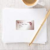 Bronzen Bloemen Wedding Avery Label (Insitu)