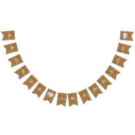 Bronzen bruiloft 8e verjaardag aangepaste foto vlaggetjes