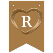 Bronzen bruiloft 8e verjaardag aangepaste foto vlaggetjes (Tweede vlag)